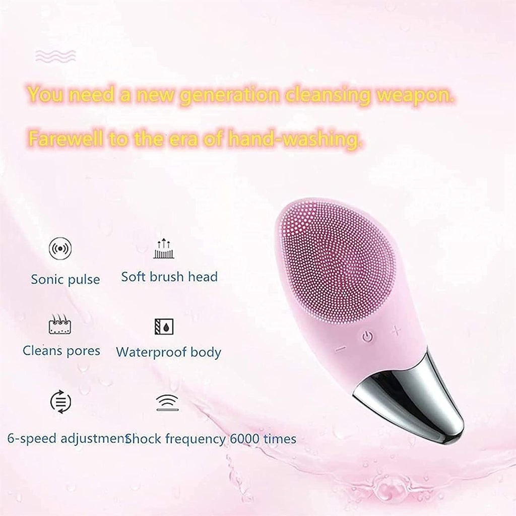 Facial Cleansing Brush, Silicone Electric Face Brush, Waterproof, USB Rechargeable for All Skin Types, Gentle Exfoliating, Deep Cleansing, Massaging Tool The Perfect Ideal Gift