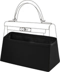 DGAZ Bag Organizer Insert For Kelly pochette/mini II /20/25/28/32/35/40/42/45 Bags, Silk Purse Organizer, Simplicity Handbag & Tote Organizer(Black,KL50)