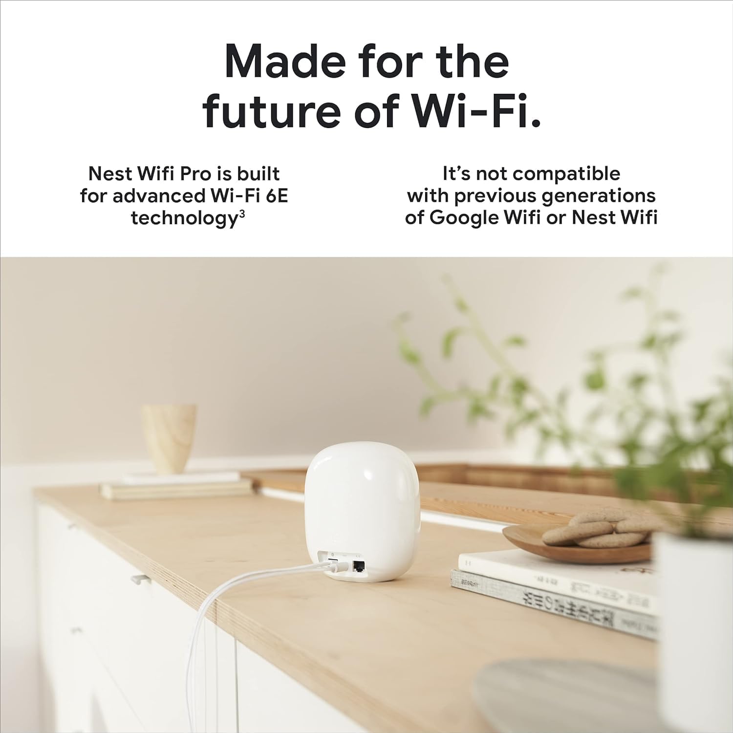 Google Nest WiFi Pro - Reliable Home Wi-Fi System with Fast Speed and Whole Home Coverage - Mesh Router - Snow (2 Pack) (Renewed)