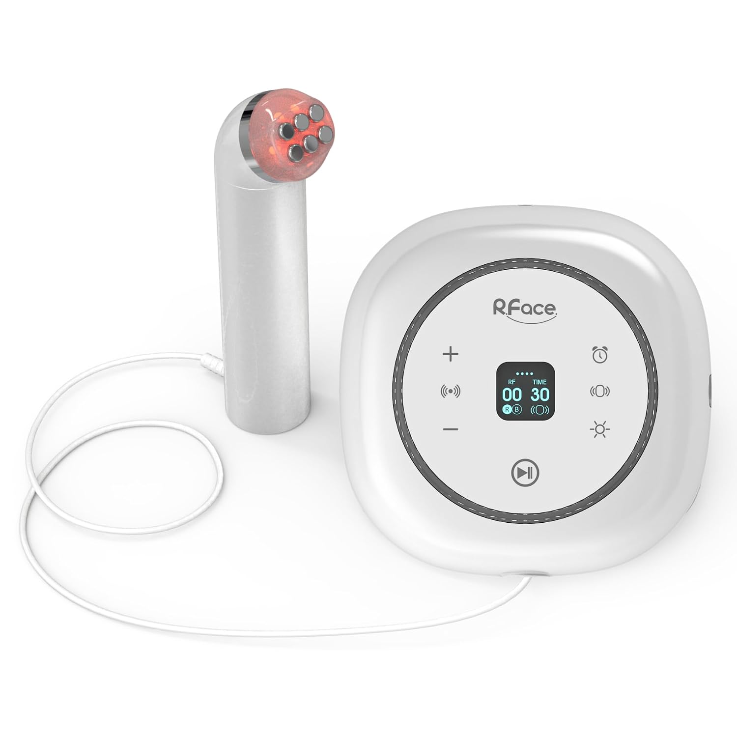 Face & Neck Beauty Device with Dual Light Modes, Vibration Massage & 10 Intensity Levels, Rechargeable Cordless Skincare Tool (RFace Series) | Made in Korea