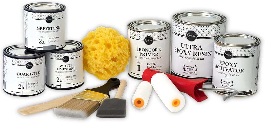 Giani Granite Countertop Paint - Small Project Kit (White Diamond)