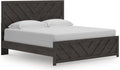 Signature Design by Ashley Prendonea Casual King Panel Bed, Foundation or Box Spring Needed, Gray