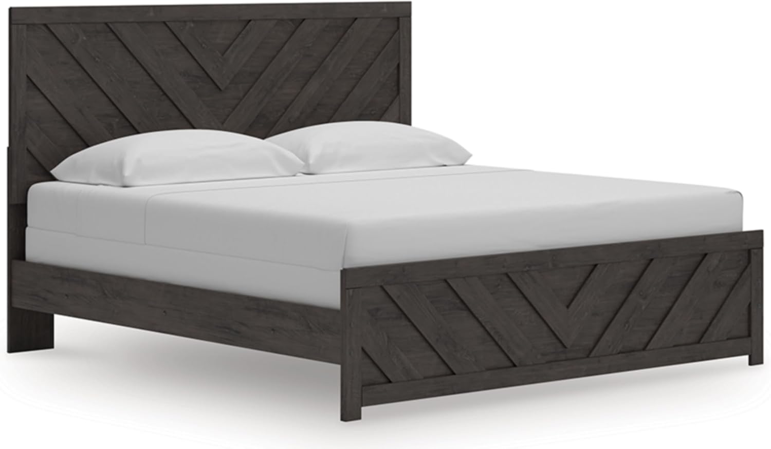 Signature Design by Ashley Prendonea Casual King Panel Bed, Foundation or Box Spring Needed, Gray