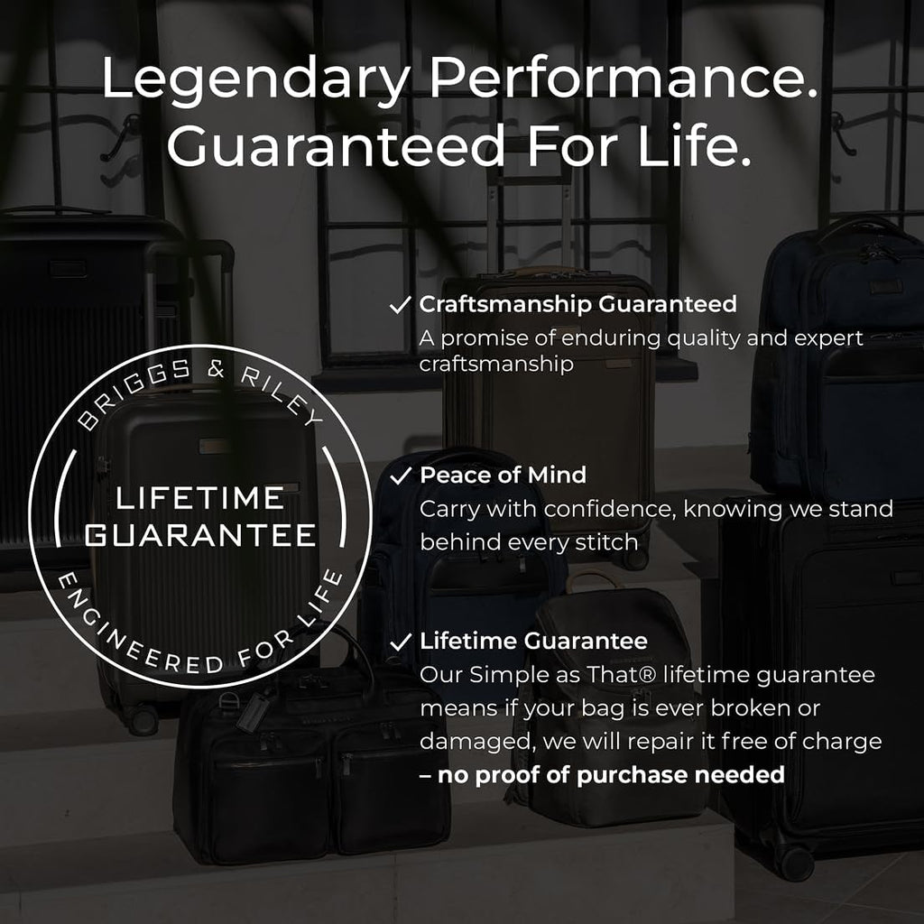 Briggs & Riley 21' Global Carry On Expandable Spinner - Luggage for Travel, Suitcases with Wheels, Hardside Rolling Bag for Men & Women, Self-Repairing Zipper - Sympatico Collection, Olive