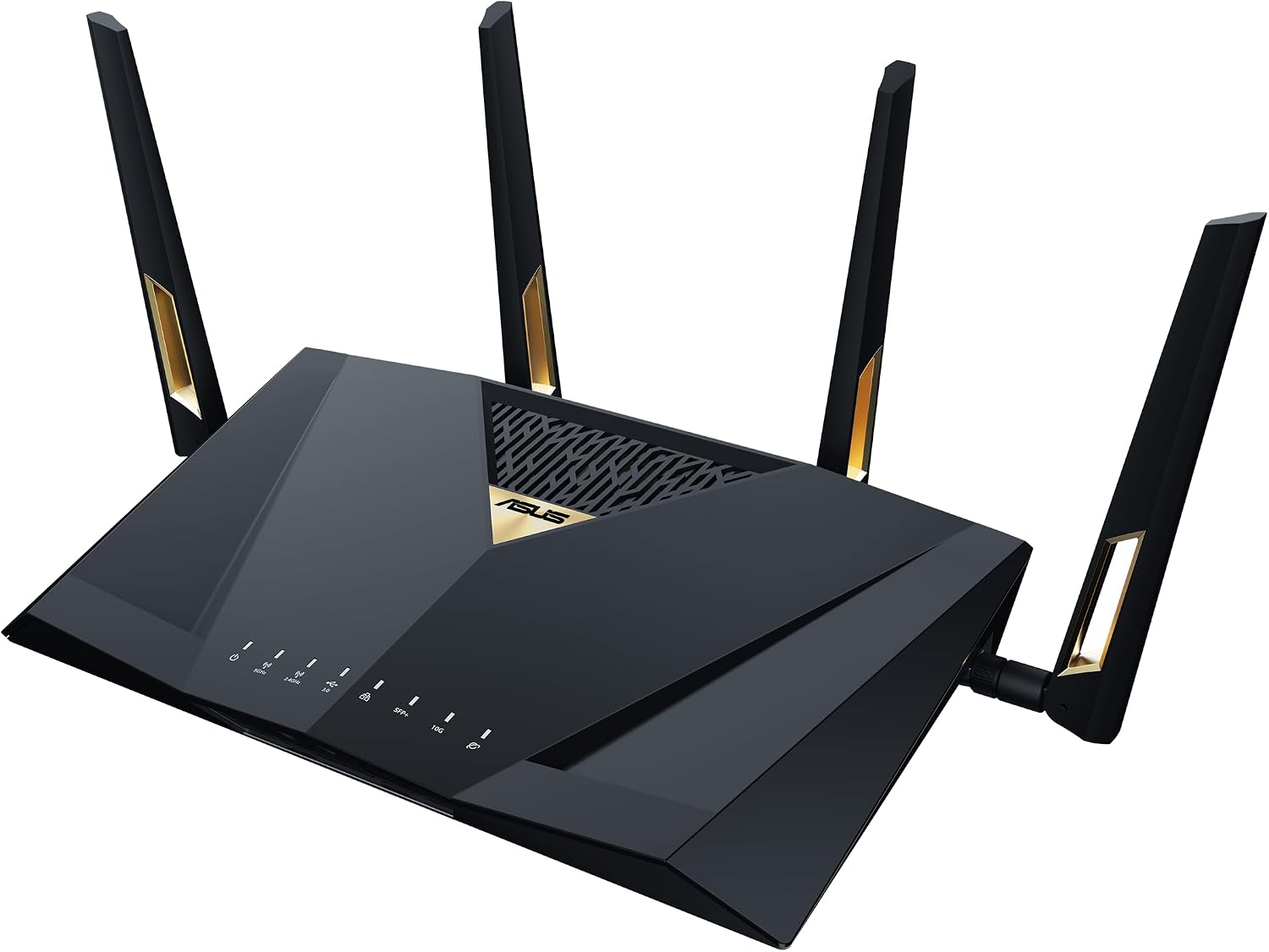 ASUS RT-BE88U Dual-Band WiFi 7 AiMesh Extendable Performance Router, 4K-QAM, MLO, Dual 10G Ports, SFP+, 4X 2.5G Ports, 4X 1G Ports, 34G WAN/LAN Capacity, Network Security, Built-in VPN