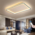 AOMEI 35' Rectangular 3CCT Dimmable Ceiling Light - 72W 3000K/4000K/6000K Adjustable Edge-lit Recessed Fixture for Living Room & Master Bedroom (Black)