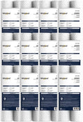Whirlpool 10' x 2.5' Whole House Sediment Water Filters, WHKF-WHSW, 35 Micron, NSF Certified Reduces Sand, Soil, Silt & Rust for Standard Filter Housings, 24-Pack
