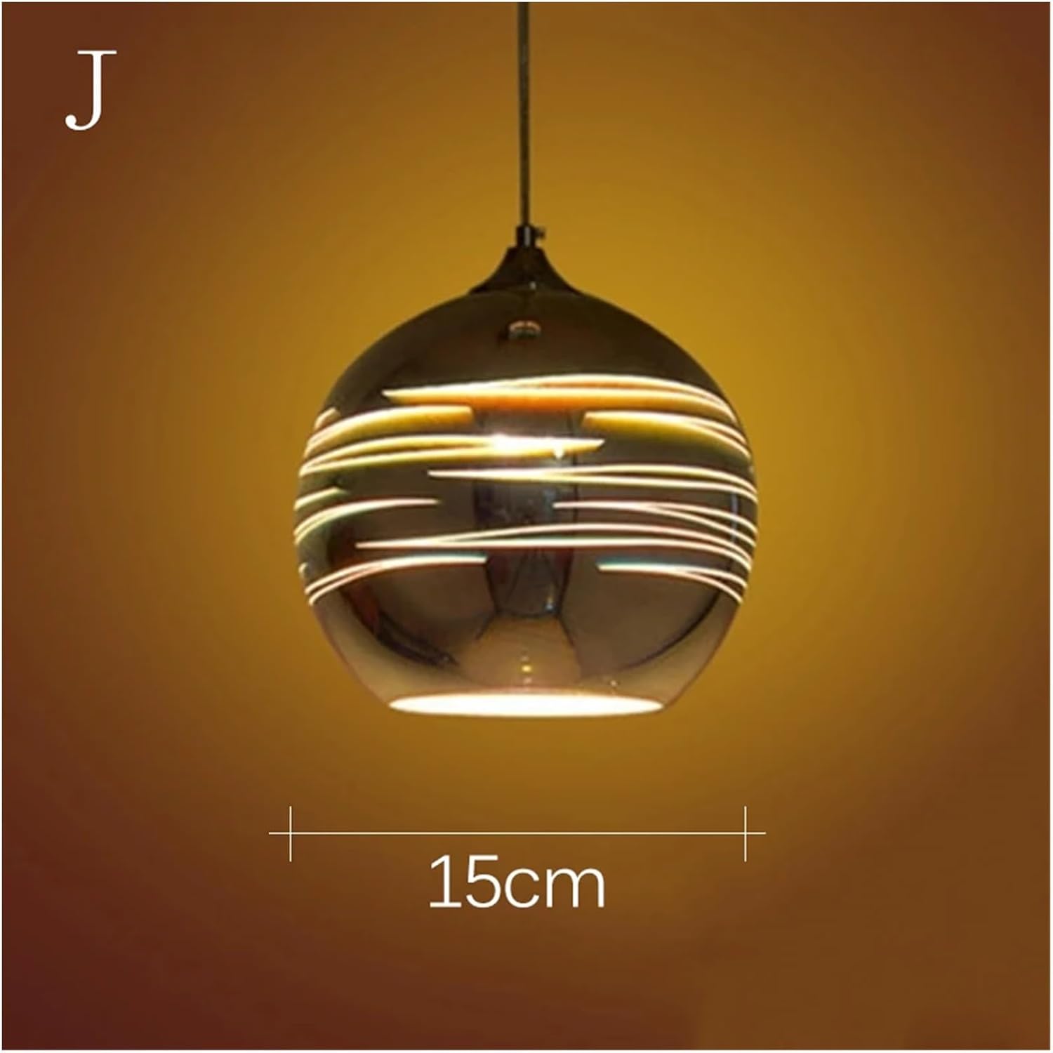 Chandelier, Nordic Colorful Glass Pendant Lights for Furniture Living Room Chandelier Decoration Modern 3D Shade Lamp Luminarias(J-15CM)