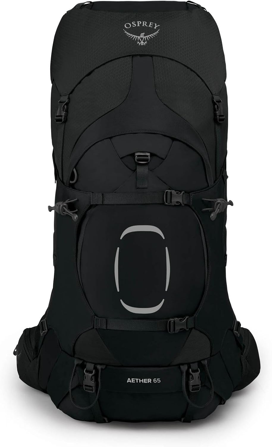 Osprey Aether 65L Men's Backpacking Backpack, Black, L/XL