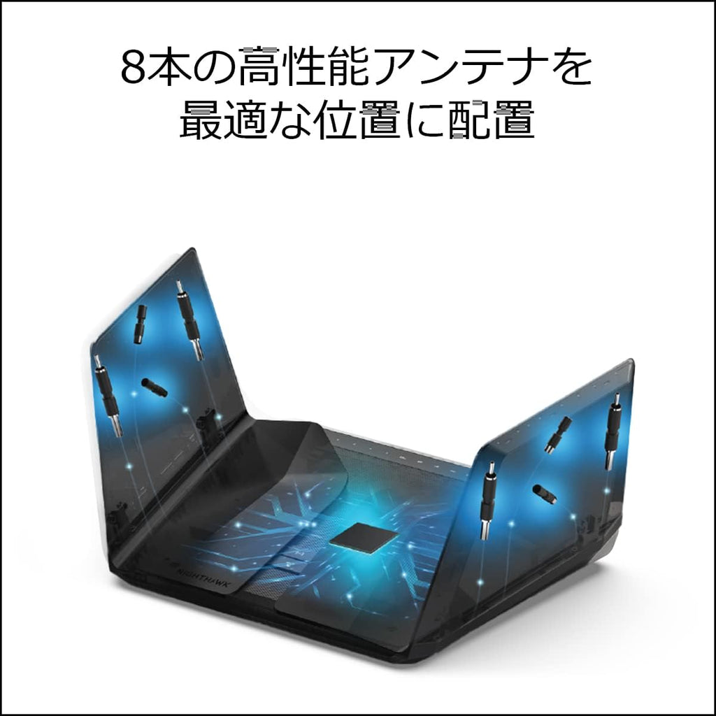 NETGEAR Nighthawk RAXE500 WiFi 6E Wireless LAN Router, 6 GHz Band, AXE11000, 11ax, 2.5 GbE Port, Tri Band