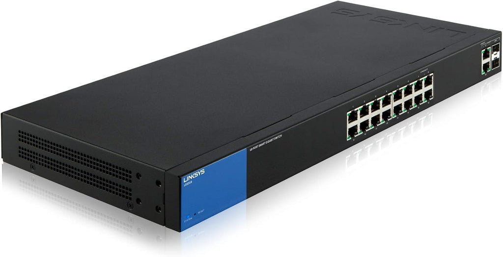 Linksys LGS318 Business 16 Port Gigabit Smart Managed Network Switch with 2 x Combo SFP Ports