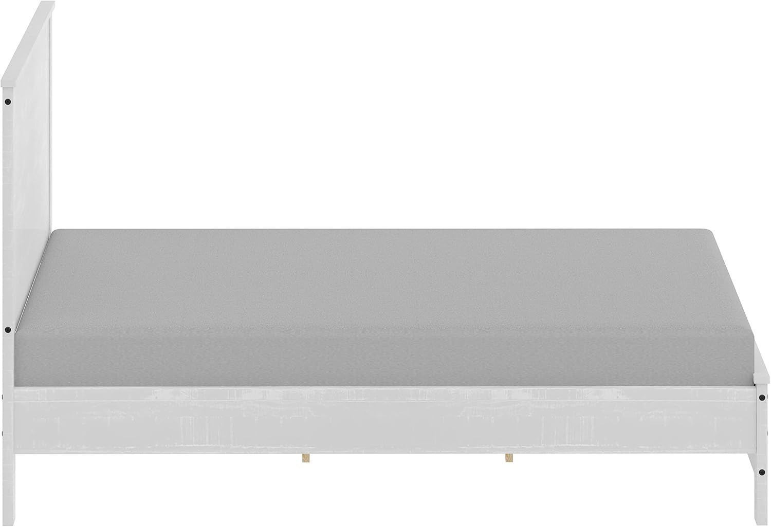 3 Pcs Twin Bed Set, Heavy Duty Solid Wood Twin Size Bed e with Bedside Table Set of 2, White