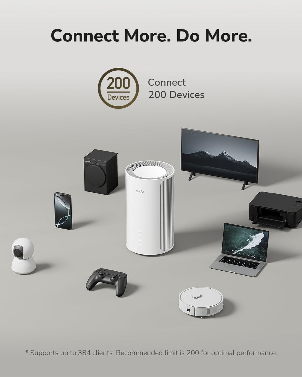 Cudy Tri-Band WiFi 7 BE11000 Whole Home Mesh System, 6-Stream 10 Gbps, 4 × 2.5G Ports, MU-MIMO, Multi-VPN, Cudy APP, Smart Internal Antennas, M11000 1-Pack