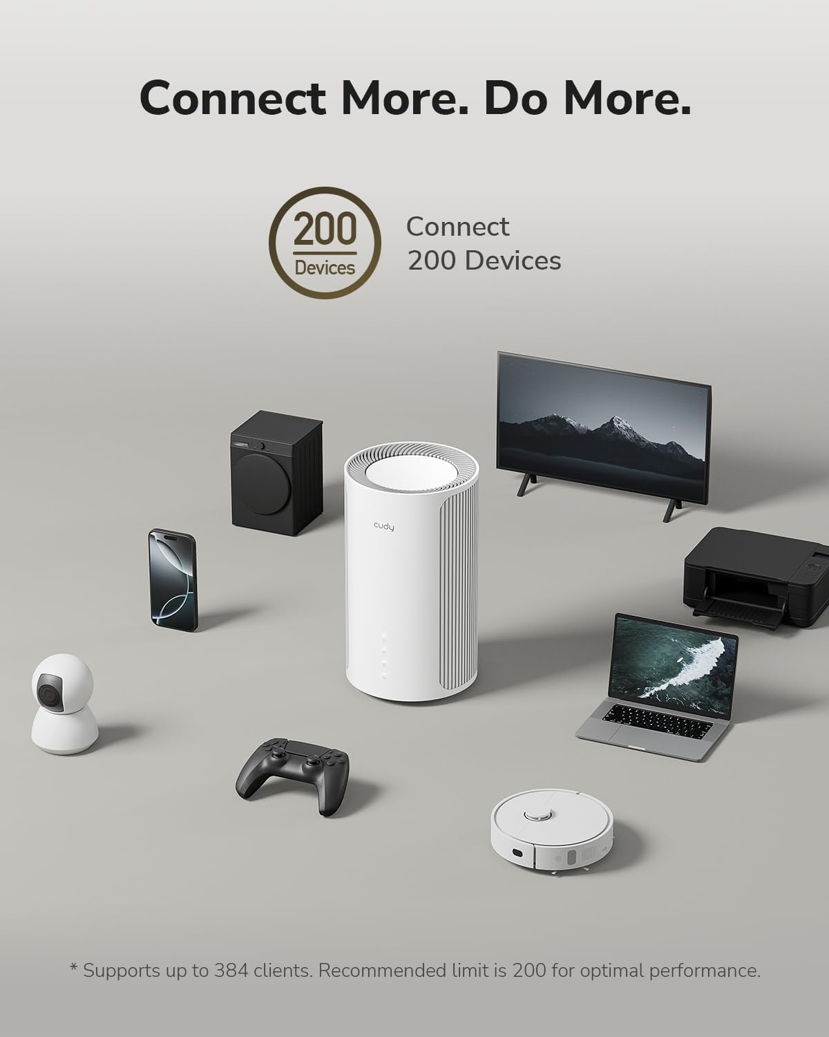 Cudy Tri-Band WiFi 7 BE11000 Whole Home Mesh System, 6-Stream 10 Gbps, 4 × 2.5G Ports, MU-MIMO, Multi-VPN, Cudy APP, Smart Internal Antennas, M11000 1-Pack