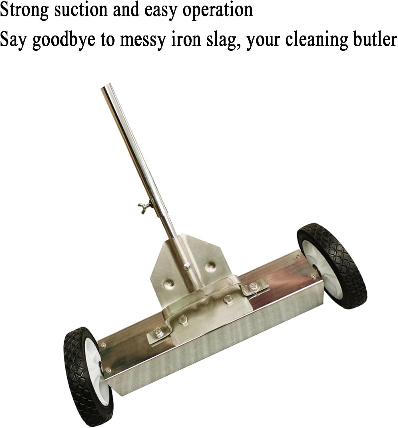 24' Rolling Magnetic Sweeper with Wheels, 1000 Gauss Heavy Duty Metal Pick Up, 33 Lb Telescoping Magnetic Pickup Tool, 35.4-55in Adjustable Rod, for Workshop