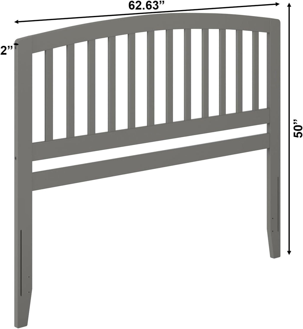 AFI, Richmond Slatted Queen Solid Wood Headboard, Grey