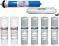 AMI Reverse Osmosis Filter & Membrane Replacement | 1 Year Supply | 50 GPD Membrane with Pre & Post Filter | for 5 Stage Water Filtration Systems