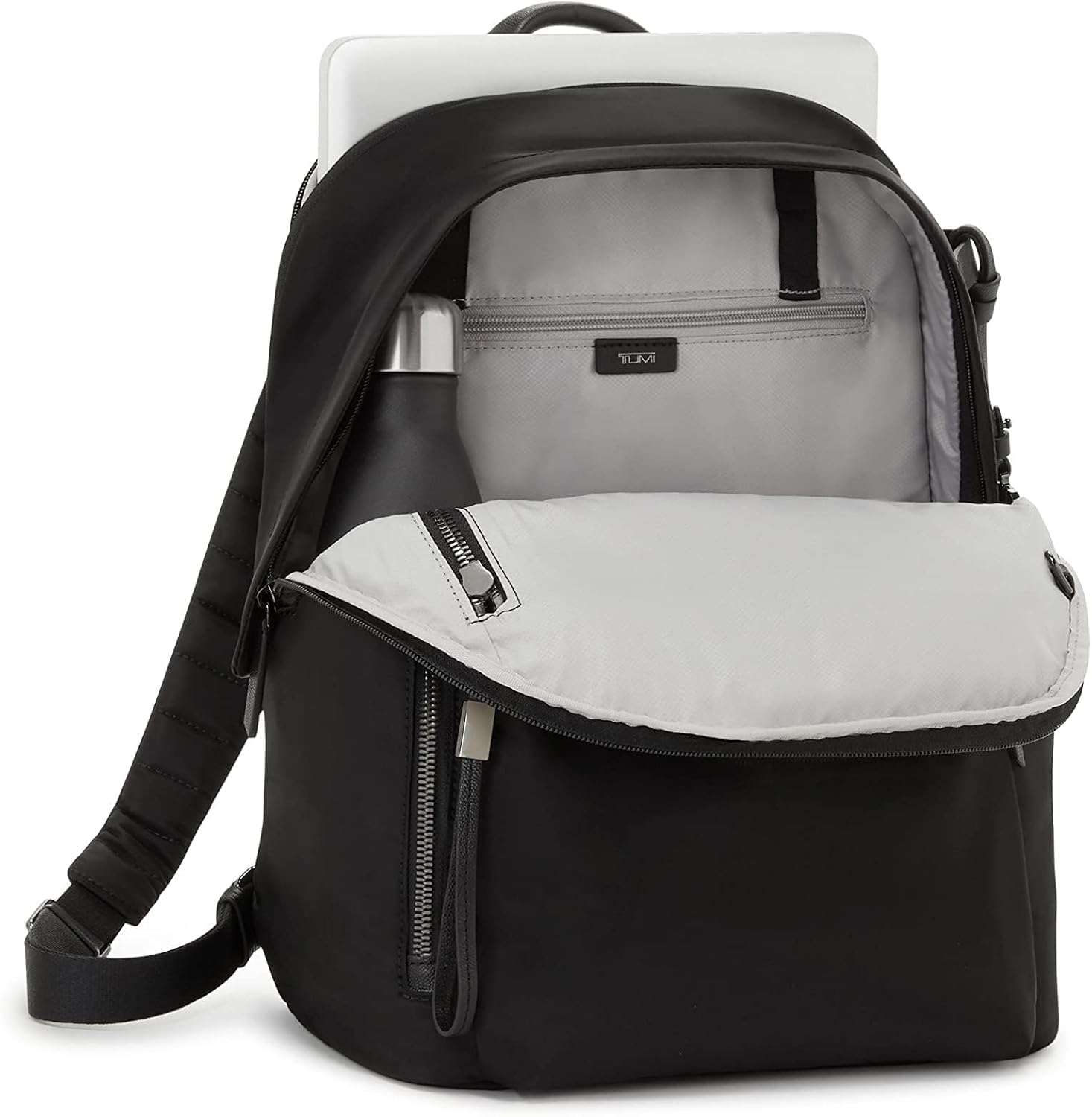 TUMI - Voyageur Halsey Backpack - Travel Backpack - For Business, Fashion, Commute - Holds Up to 14' Screens - Black & Gunmetal