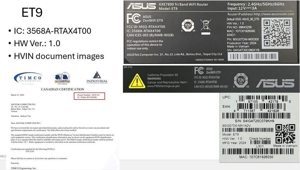ASUS ZenWiFi Whole-Home Tri-band Mesh WiFi 6E System (ET9 3PK), Coverage up to 7,800 sq.ft, 7800Mbps, new 6GHz band, AiMesh, Lifetime Free Internet Security, Parental Control, EasySetup, Instant Guard