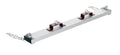Vestil HDFMS-48 Steel Forklift Heavy Duty Sweeper Magnet 48 in. Sweep Width 100 Lb. Capacity Silver