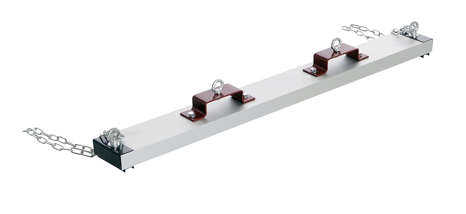 Vestil HDFMS-48 Steel Forklift Heavy Duty Sweeper Magnet 48 in. Sweep Width 100 Lb. Capacity Silver