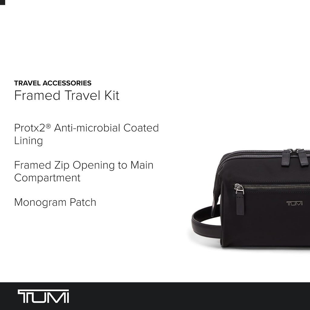 TUMI - Travel Accessories Dopp Kit - Men's Travel Essentials Framed Toiletry Bag - Black