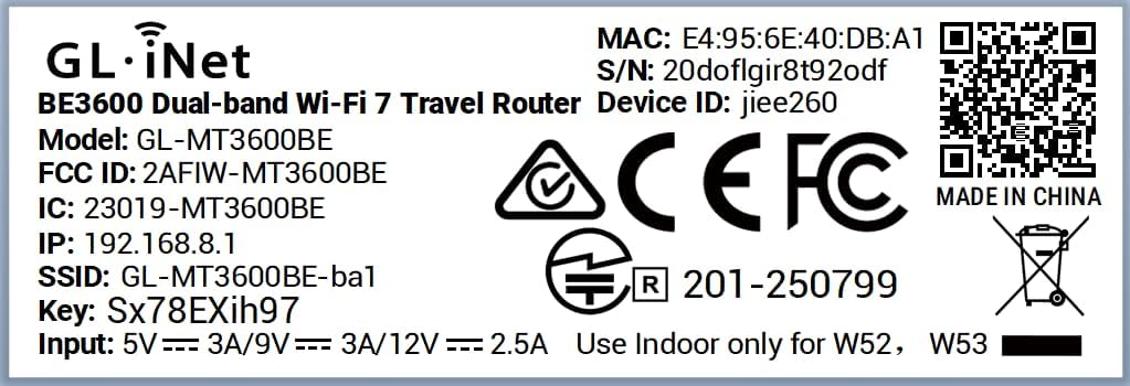 GL.iNet GL-MT3600BE (Beryl 7) Portable Travel Router, Pocket Wi-Fi 7 Wireless 2.5G Router, Mini Portable VPN Routers WiFi for Car, Travel, Public Computer Routers, Business, Mobile/RV/Cruise/Plane