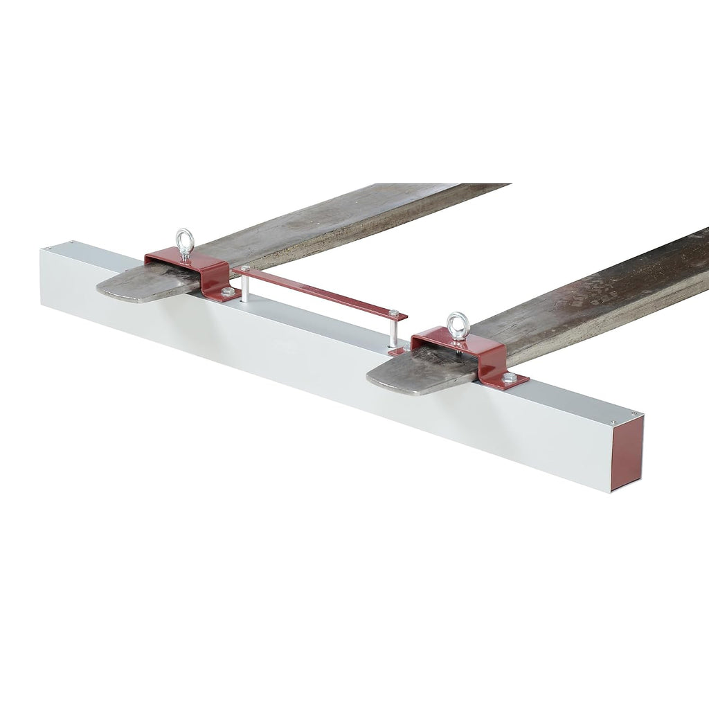 Vestil HFMS-48 Steel Forklift Hanging Magnetic Sweeper 48 in. Wide 55 Lb. Capacity Silver