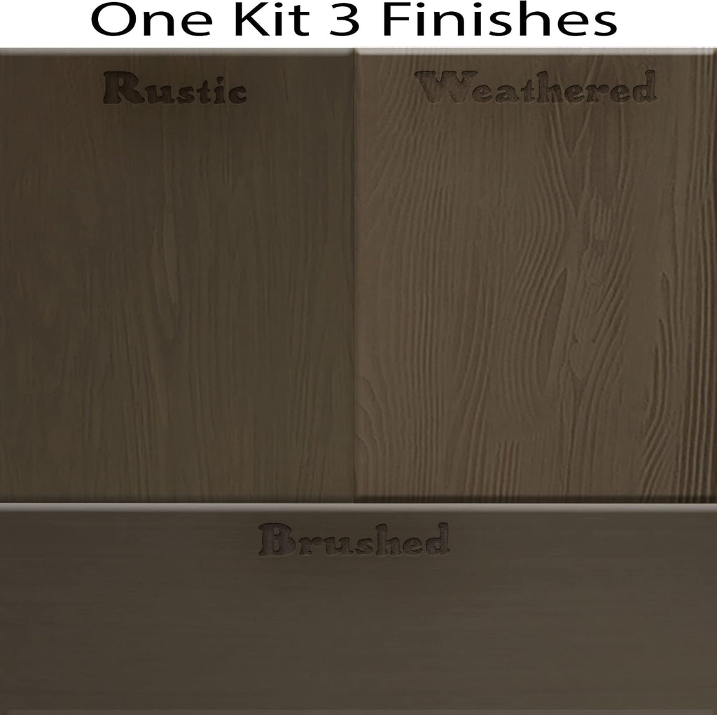 Retique It Wood Finish Countertop Kit – GO Beyond Faux Wood with Paintable Liquid Wood Based Primer and Gel Stain - Graining Tools Included (Countertop Kit, Charcoal)