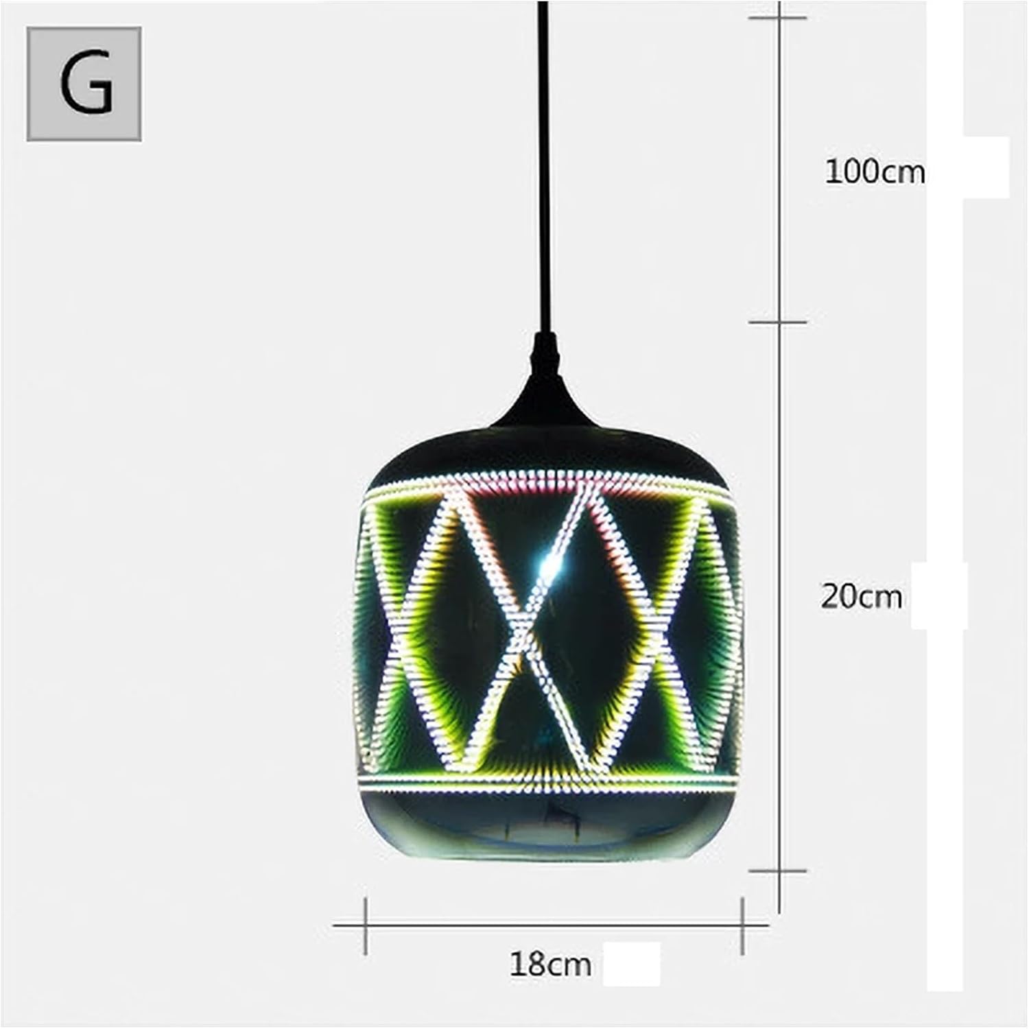 Chandelier, Nordic Colorful Glass Pendant Lights for Furniture Living Room Chandelier Decoration Modern 3D Shade Lamp Luminarias(G)