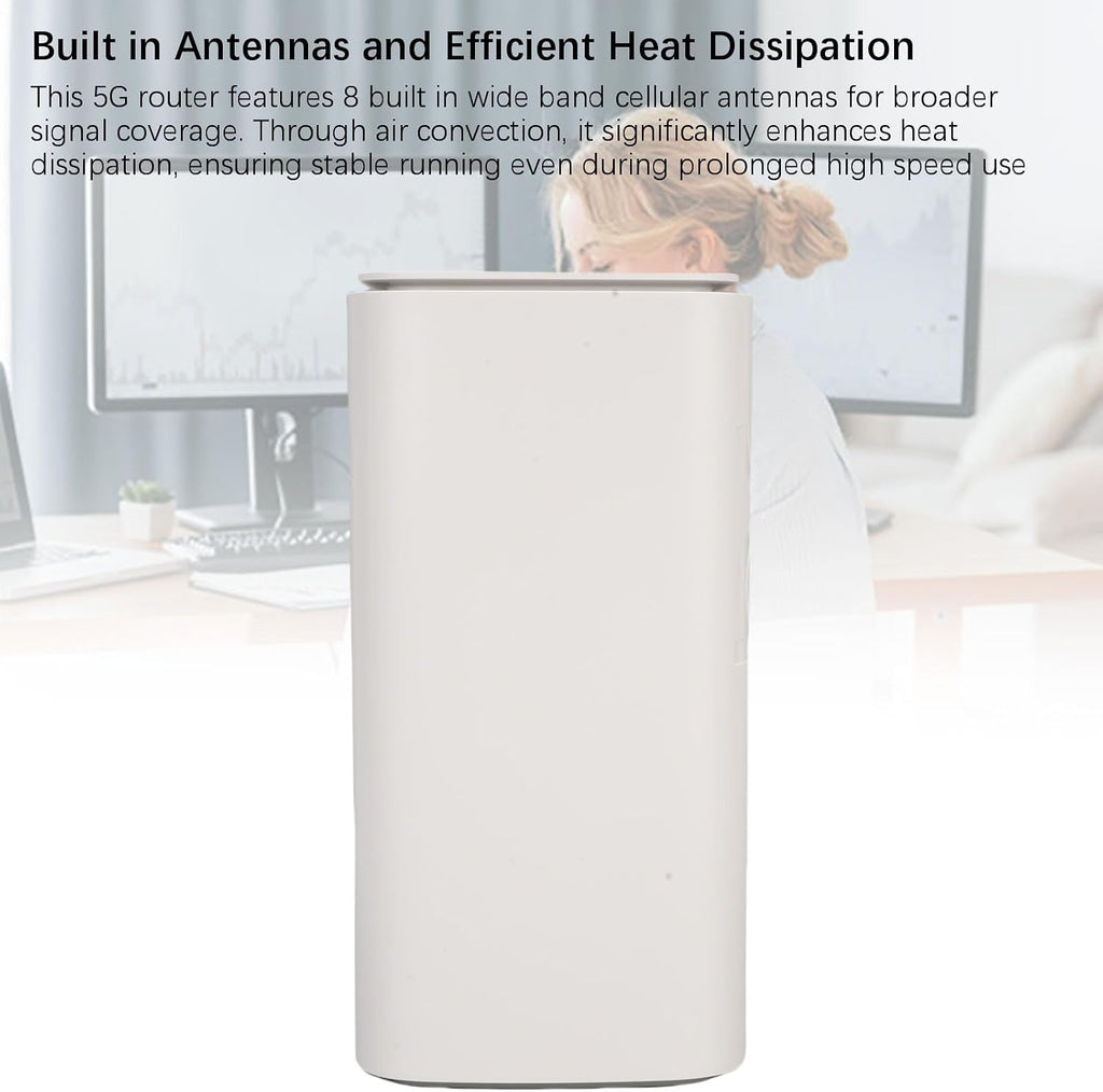 5G CPE Router with SIM Card Slot, 4.67Gbps High Speed Dual Band WiFi 6 Router for Home Indoor, Support for NSA SA (US Plug)