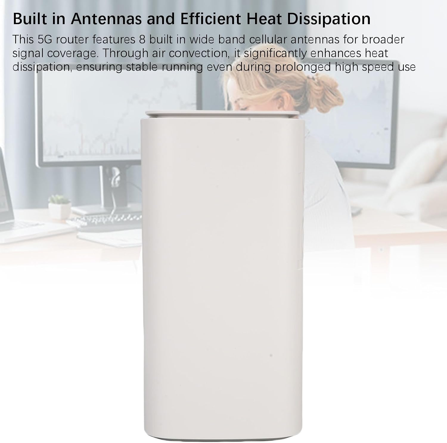5G CPE Router with SIM Card Slot, 4.67Gbps High Speed Dual Band WiFi 6 Router for Home Indoor, Support for NSA SA (US Plug)