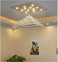 Modern Chandelier, Modern Crystal Pendant Lights for Living Room luminarias para sala plafon Lamp Fixture for Bedroom AC 100% Guaranteed(A 60 gold2,L40cm W40cm LED)