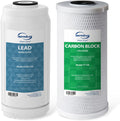 iSpring F2WGB21BPB Whole House 4.5'x10' Water Filtration CTO Carbon Block and Lead Reducing Water Filter Replacement Cartridge Pack Set