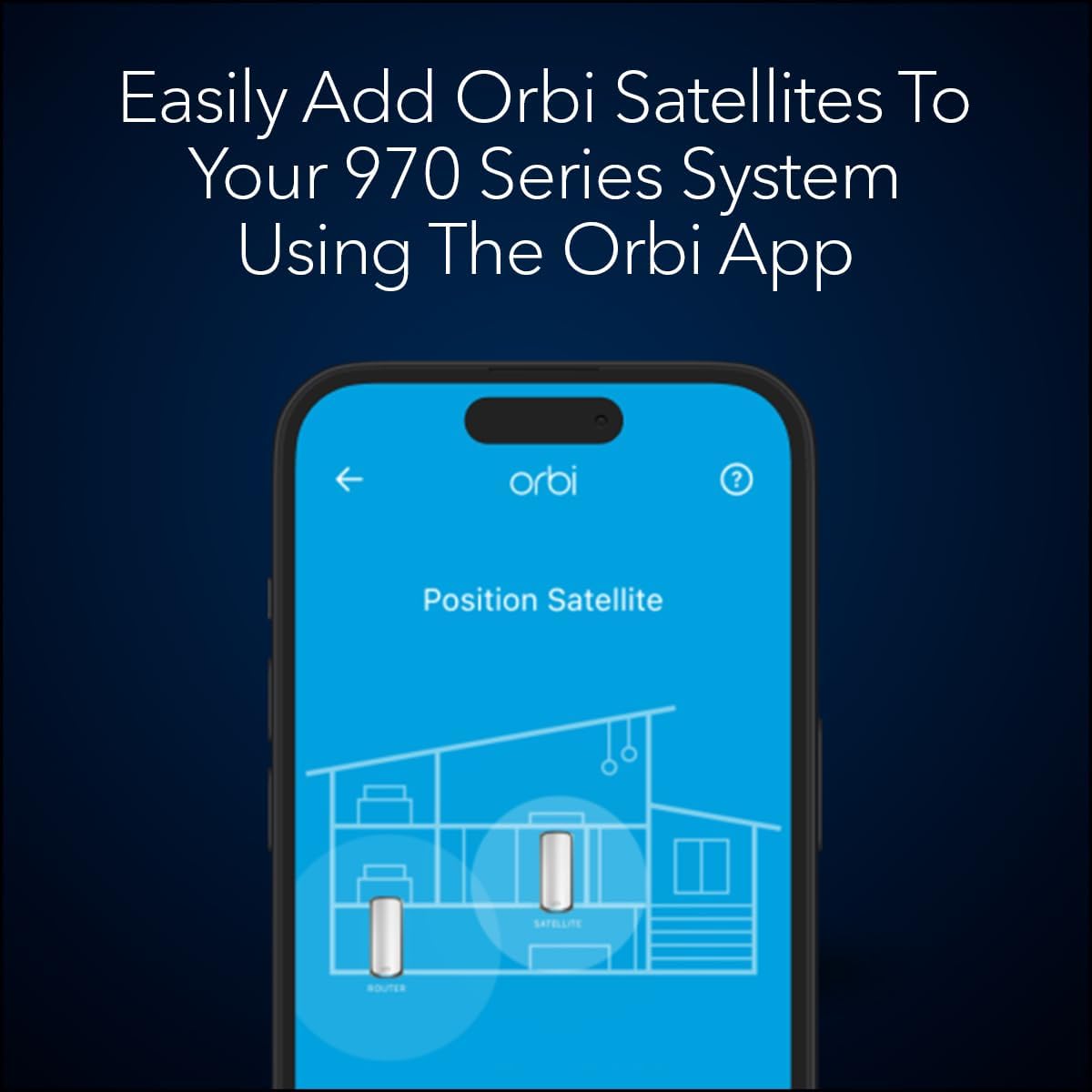 NETGEAR Orbi 970 Series (RBE970) Quad-Band WiFi 7 Mesh Add-on Satellite - Works with Existing 970 S (973/972/971S), Security Features, Covers up to 3,300 sq. ft., BE27000 802.11be