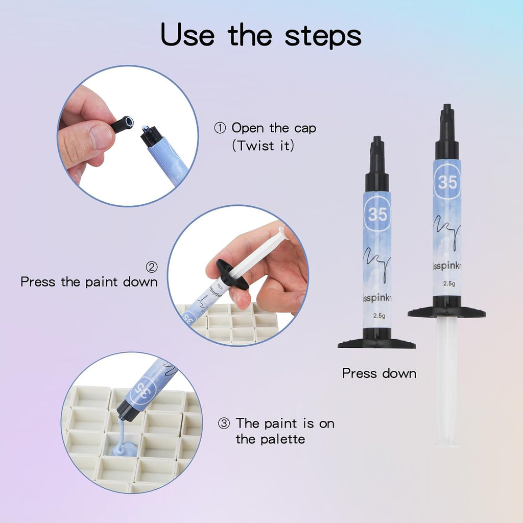 Gel palette Painting gel for nail art 40colors individual squares UV LED for Nail Art DIY