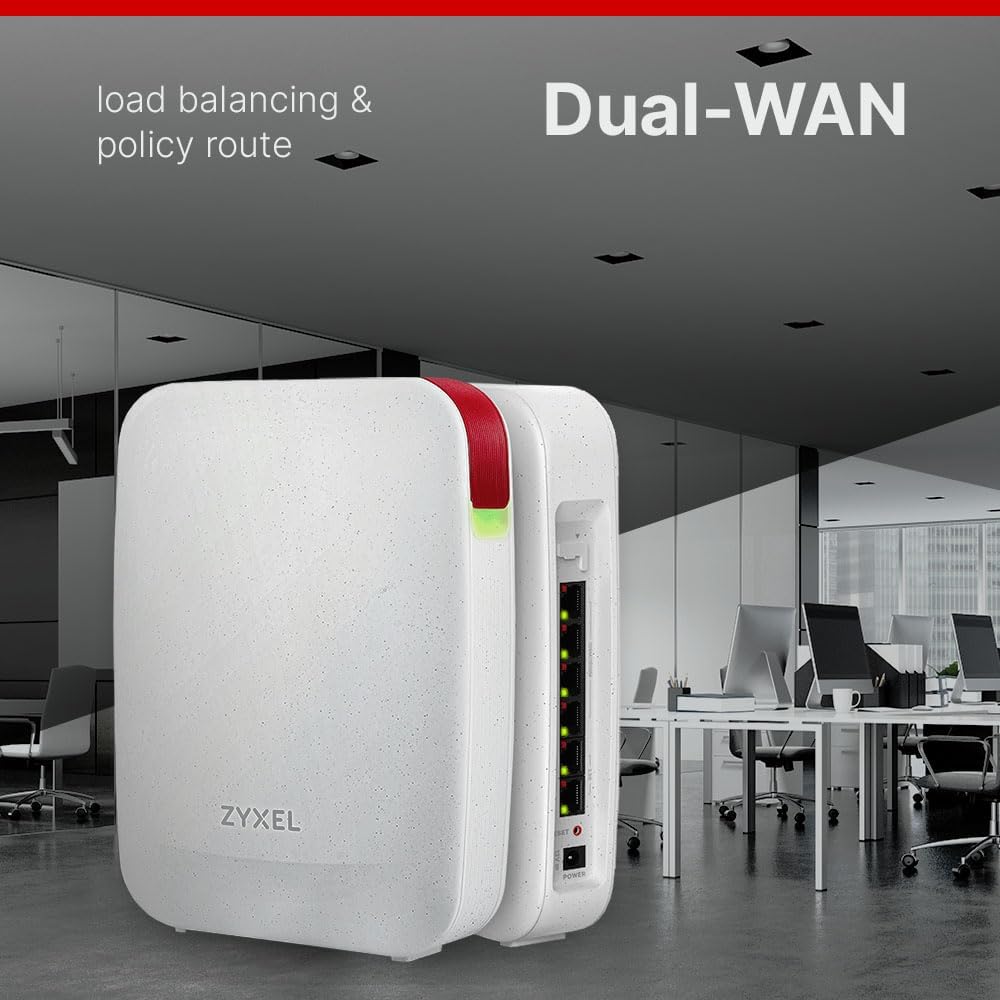 Zyxel Security Router Firewall｜2Gbps｜Dual-WAN｜2.5G Multi-Gig Ports｜WiFi 6 AX6000｜Nebula Cloud｜Up to 5 Users｜1-Year Elite Pack [USGLITE60AX]