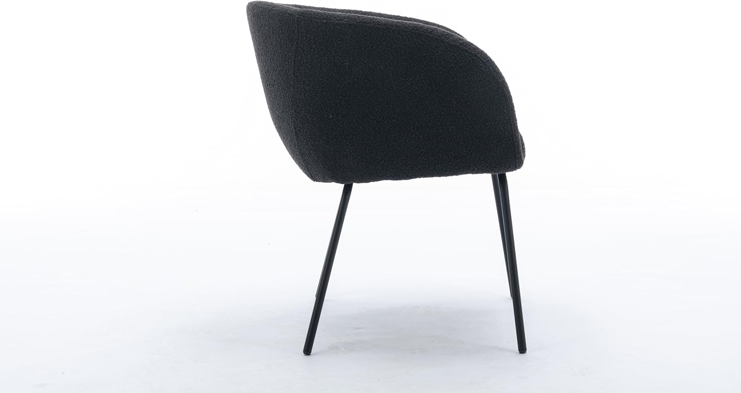Luxury Velvet Dining Chairs with Swivel Function and Metal Legs Set of 2 (Grey + Black) Ideal for Living Room or Bedroom (Black+Black Legs Set of 2)