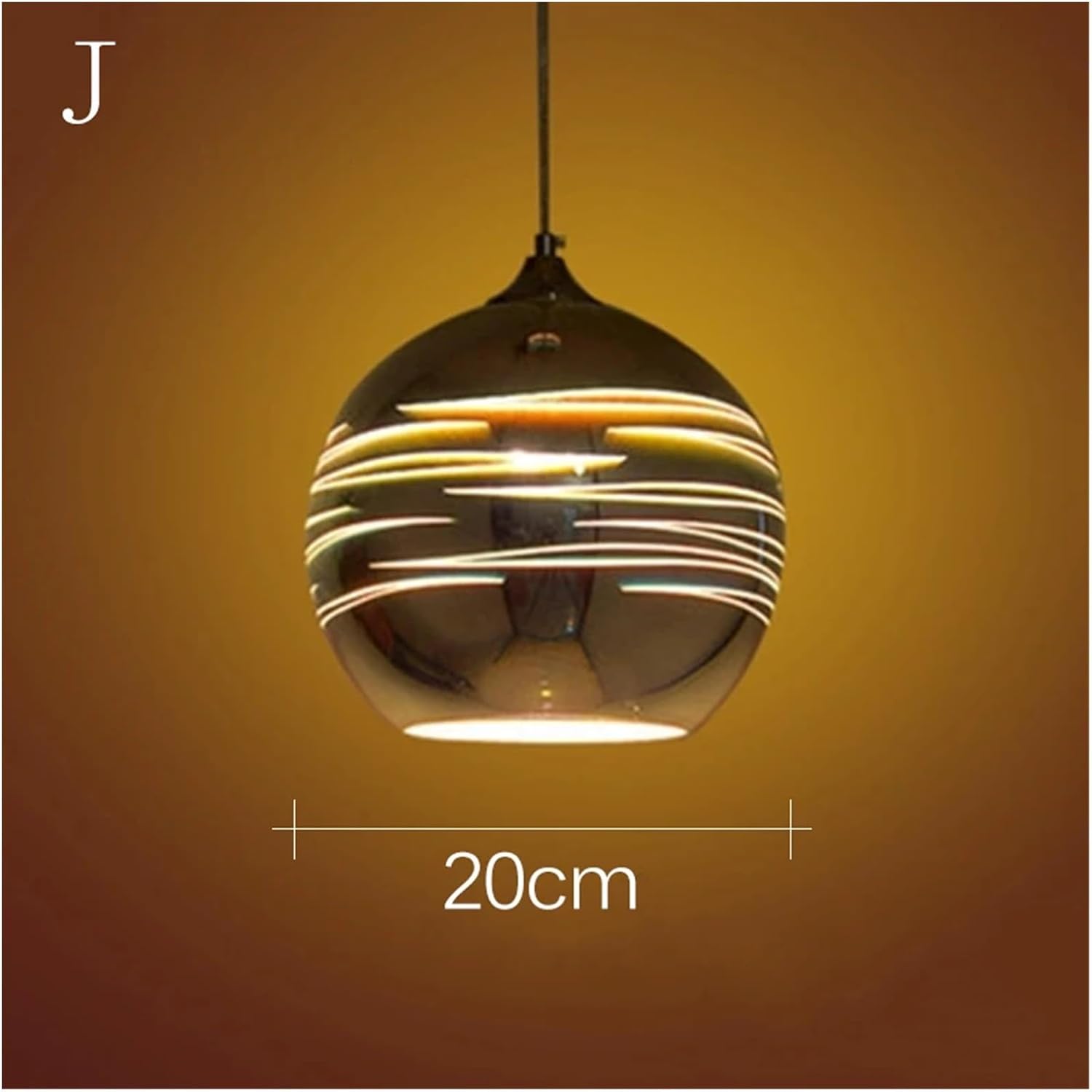 Chandelier, Nordic Colorful Glass Pendant Lights for Furniture Living Room Chandelier Decoration Modern 3D Shade Lamp Luminarias(J-20CM)