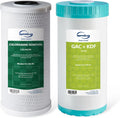 iSpring F2WGB21BKSNC Whole House Water Filter Replacement Pack, SGS-Tested to Remove up to 94.4% of Chloramine, Reduces Heavy Metals, Lead, Chlorine, Sediment, 10' x 4.5' Filters, Fits WGB21B-KSNC