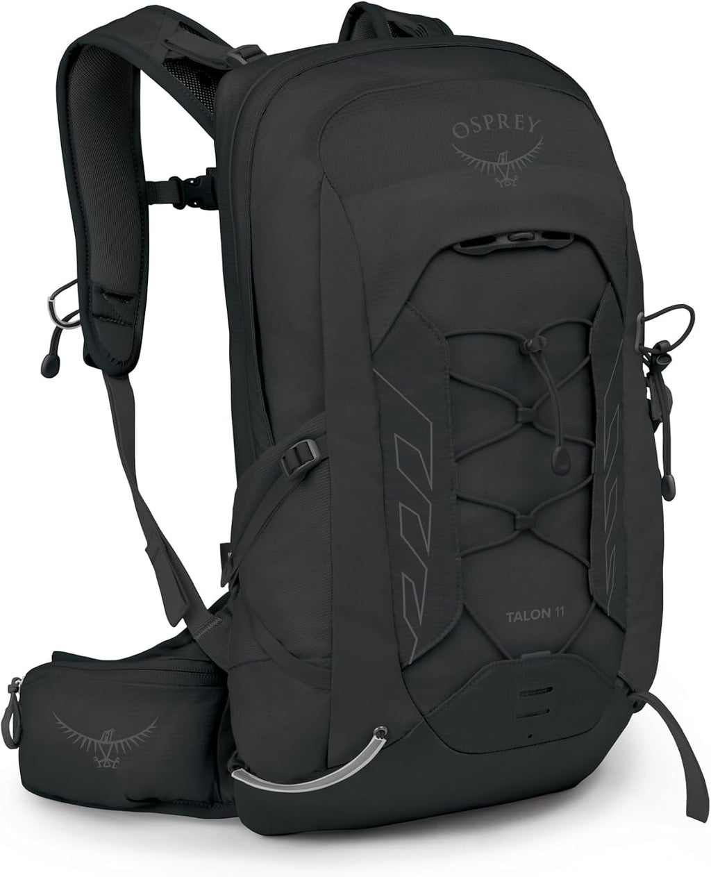 Osprey Talon 11L Men's Lightweight Hiking Backpack - Small Daypack for Travel & Camping, Black/Coal Grey