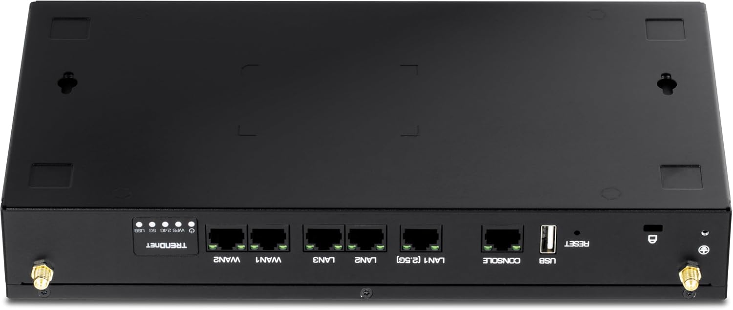TRENDnet AX1800 Dual-Band WiFi 6 Gigabit Dual-WAN VPN Router, Small Business, Virtual Private Network, Inter-VLAN Routing, QoS, 2.5G Support, Pre-Encrypted Wireless, Black, TEW-929DRU (Pack of 1)