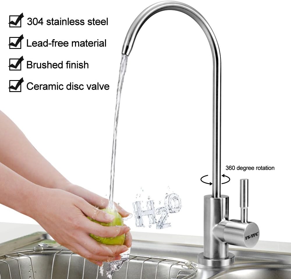 5-Stage Reverse Osmosis Water Filtration System 100GPD Fast Flow Plus Extra 4 Filter for Free (FS-RO-100G-A)