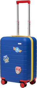 Away PAW Patrol Kids Carry On Luggage, Lightweight Rolling Suitcase for Children, TSA-Approved, Spinner Wheels, Travel Suitcase for Toddlers & Kids, Chase Badge Blue