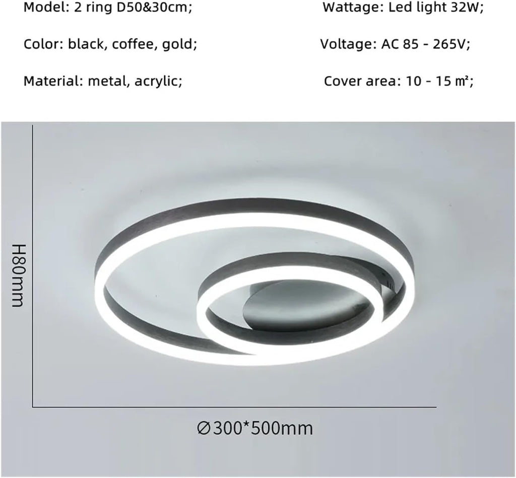 Modern Painted Circle Led Ceiling Chandelier Living Room Ring Mounted Ceiling Lights Acrylic Nordic Ceiling Lamp Led Luminarias