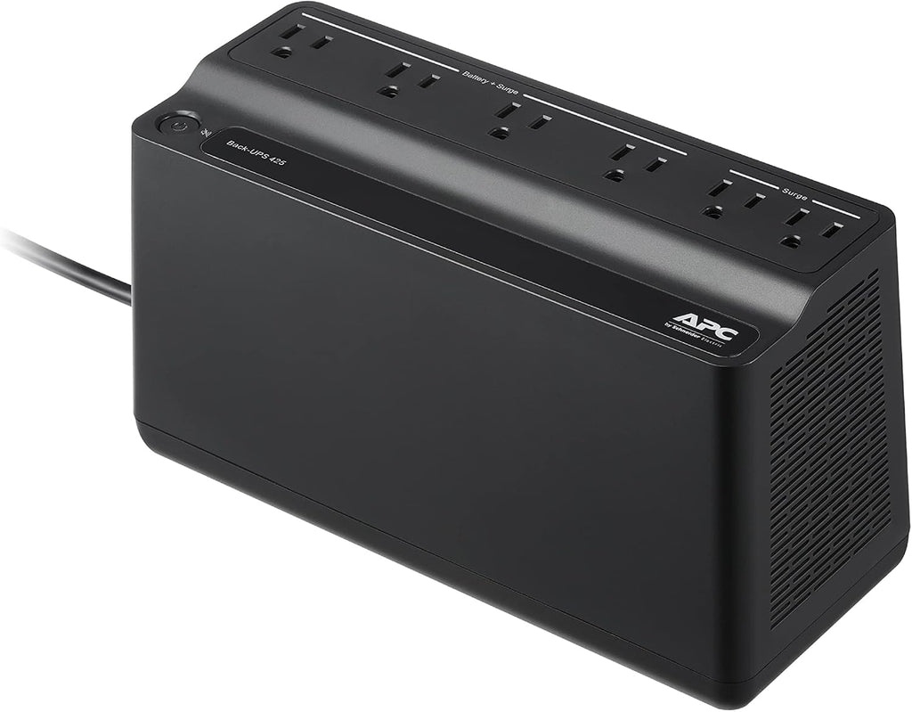 APC UPS Battery Backup Surge Protector, 425VA Backup Battery Power Supply, BE425M, Pack of 2