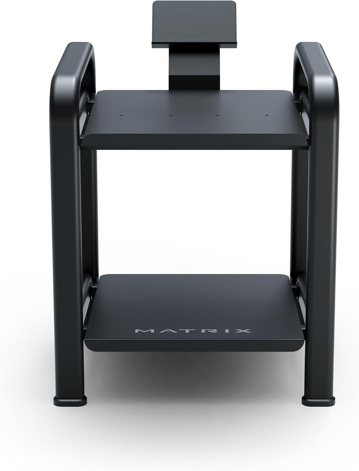 Matrix Fitness Dumbbell Storage Rack | Organized Gym Equipment with Easy Dumbbell Access and Accessory Storage | Integrated Device Holder for Added Functionality