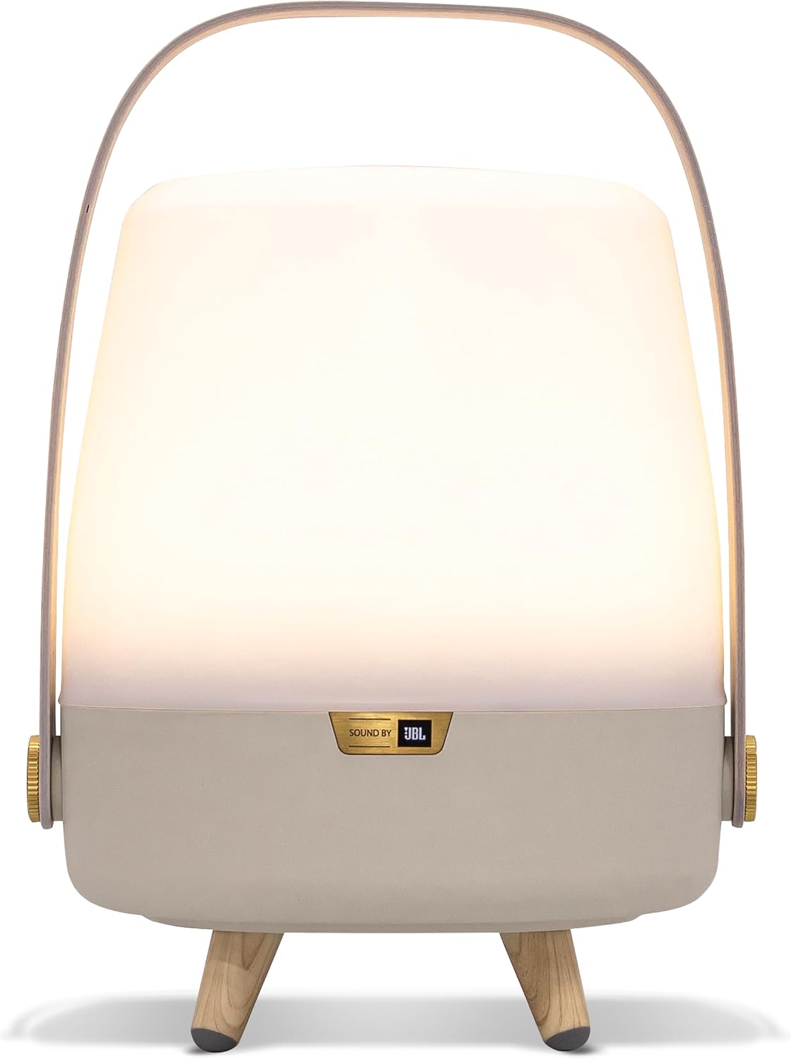 Kooduu Mini Bluetooth Speaker Lamp with Sound by JBL - Cordless, Rechargeable Speaker & Lamp for Indoor/Outdoor Use, Sand