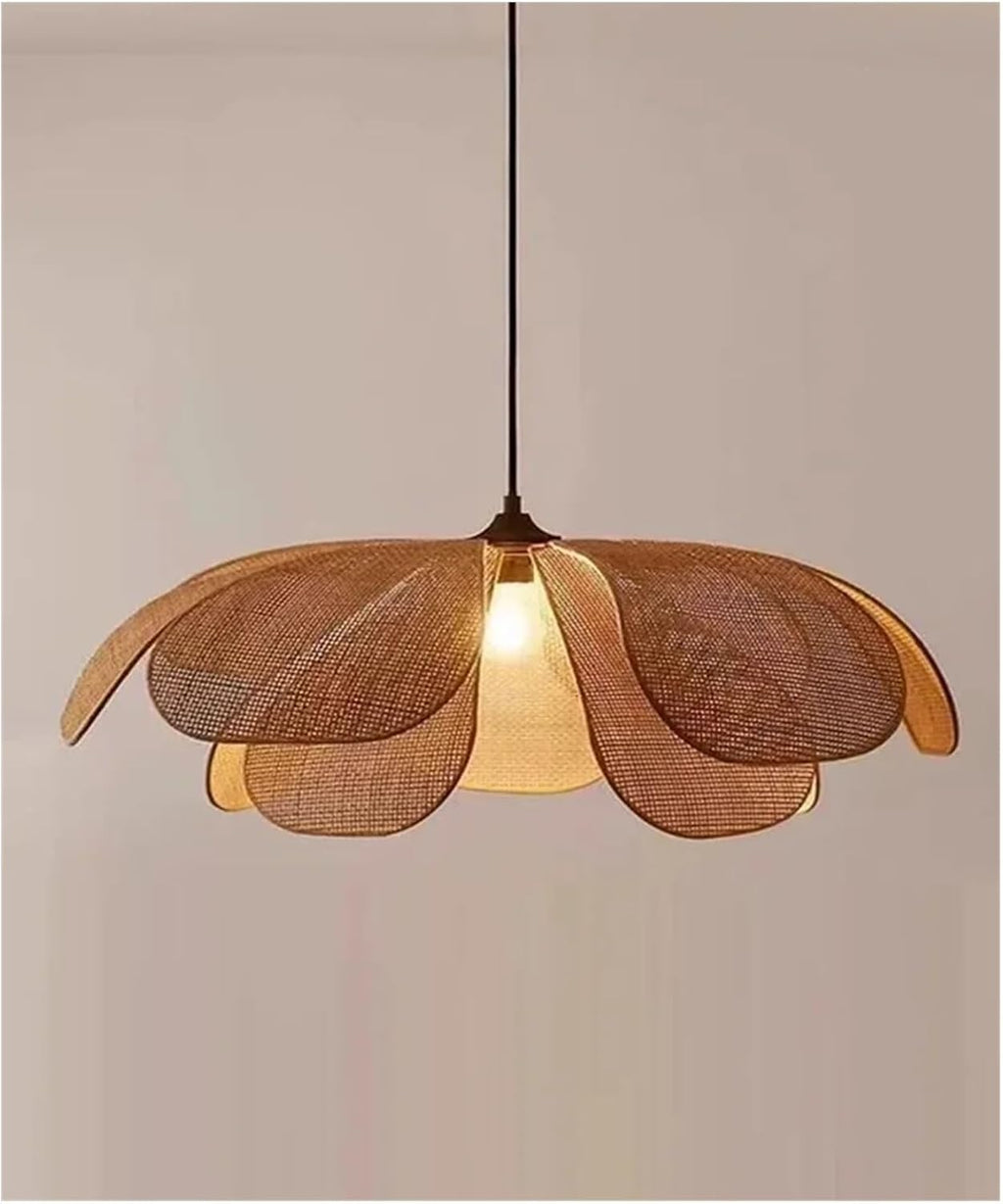 Modern Chandelier, Japan E27 Handmade Rattan Pendant Lights for Living Room Chandelier Bar Loft Hanging Lamp Lustre Home Decor Luminarias(A Pendant D80cm,White)