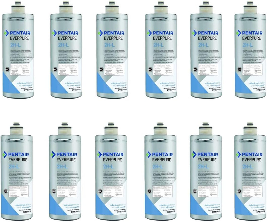 Everpure 2H-L | Aquverse A100 | Pentair S-54 Replacement Filter Cartridge for Water Cooler | NSF Certified | 12-Pack